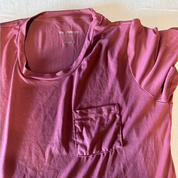 Essentials Women Size Large Casual Burgundy T-Shirt Dress - Picture 2 of 5
